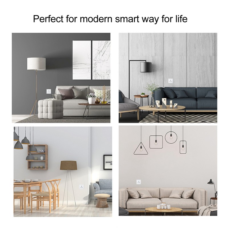 Smart Socket Wall Mounted ABS Timing Panel Wireless Remote Controllable