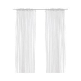 IKEA Home Living Room Decor Lill Lace Curtains, 1 Pair, White