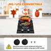 MOCIFI 2 Burner Gas Cooktop, 12 Inch Built-in Propane/LPG/NG Dual