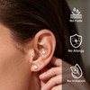 XUU Implant Grade Titanium Flat Back Stud Earrings Set for