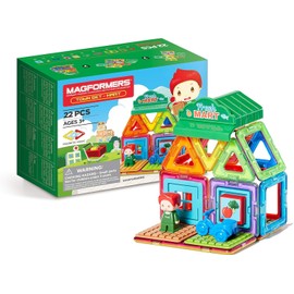 Magformers Town Minimarket Set. Magnetic Building Blocks Make Different Shops With Play Character. STEM Toy And Roleplay Toy For Creativity.