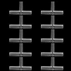 KOFUN 10 Pieces Aquarium 3 Way T Connector Tubing Air Valves for Fish Tank Oxygen Pump