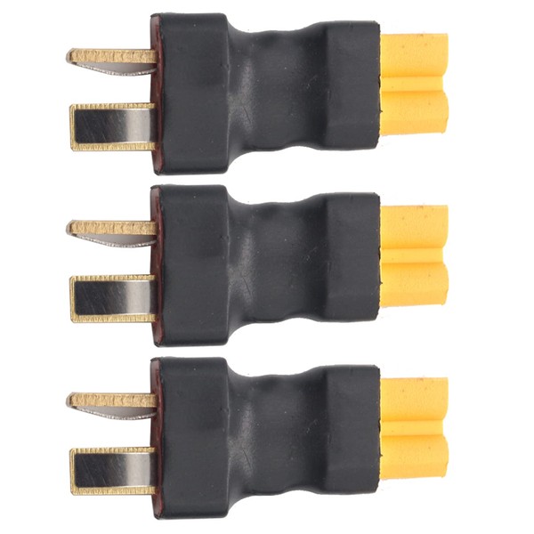 Vgoohobby 3PCS No Wires T-Plug Deans Style Male to XT30 XT-30 Female Adapter Connector for RC FPV Drone Car Lipo NiMH Battery Charger ESC