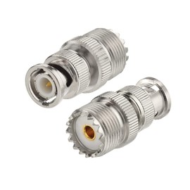 Superbat BNC Male to UHF Female Adapter SO239 to BNC RF Coaxial Coax Coupler 2pcs for Antennas CB Radio Scanner Ham Radio RF Coax Cable Wi-Fi Radios etc.