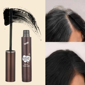Root Touch Up Black – Hair Mascara Stick for Grey Hair Coverage, Waterproof Temporary Hair Dye for Roots, Quick Natural Color Concealer, Portable Gray Hair Cover Stick