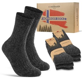 6 Pairs Norwegian Socks Men Women Wool Socks Warm Winter Socks, charcoal