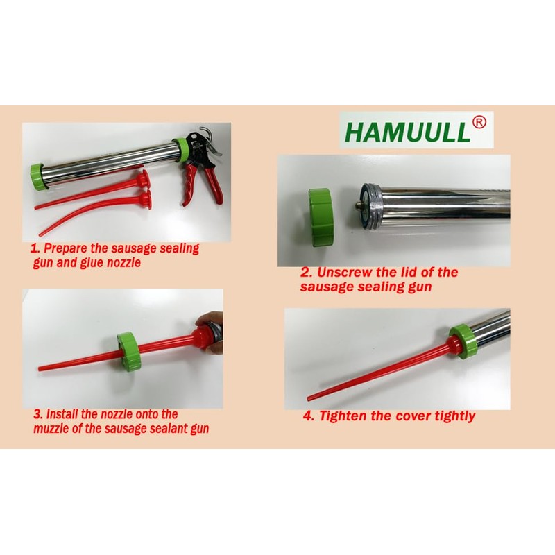 caulking extension nozzle，Caulking Nozzle for Sausage Caulking Gun,Long Sausage Nozzle,Reusable