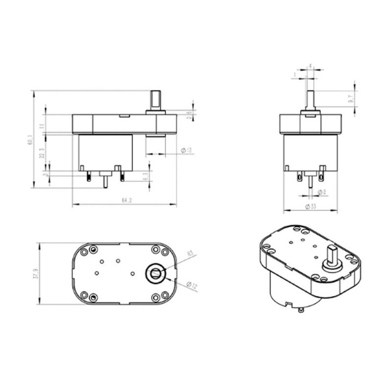 Speed Reduction Motor Micro DC Gear Motor Industrial Eletrical Accessory