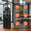 Insulated Water Bottle with Handle and Strap,Vacuum Travel Tumbler with