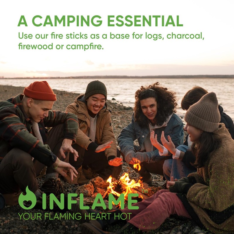 Inflame Kindling Wood 9 lbs Fire Starter Sticks for Camping,