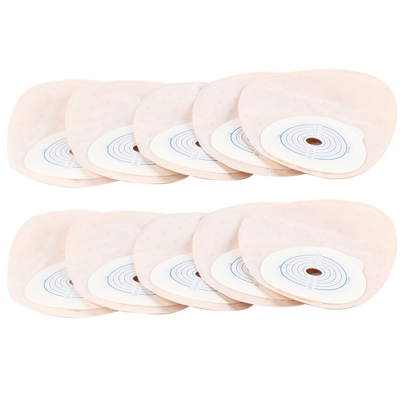 10pcs pack One piece System Ostomy Bag Medicals Drainable Pouch