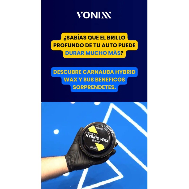 Vonixx Carnauba Hybrid Wax Cera En Pasta Con Polimeros 240ml