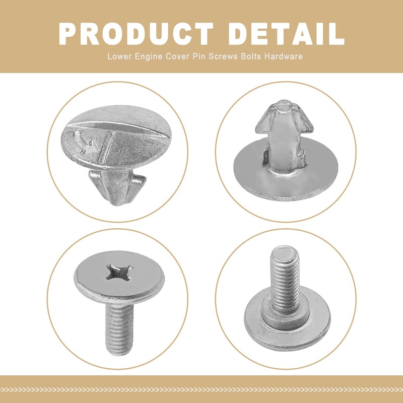 SYudwen Lower Engine Cover Pin Screws Bolts Splash Shield Hardware