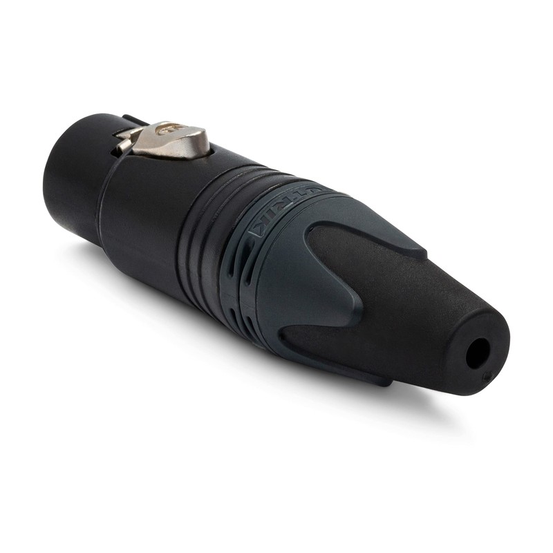 Neutrik NC3FXX-BAG 3-Pin XLRF Cable Connector, Black Metal Housing with