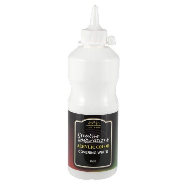 Creative Inspirations Acrylic Paint - Covering White - 500mL -