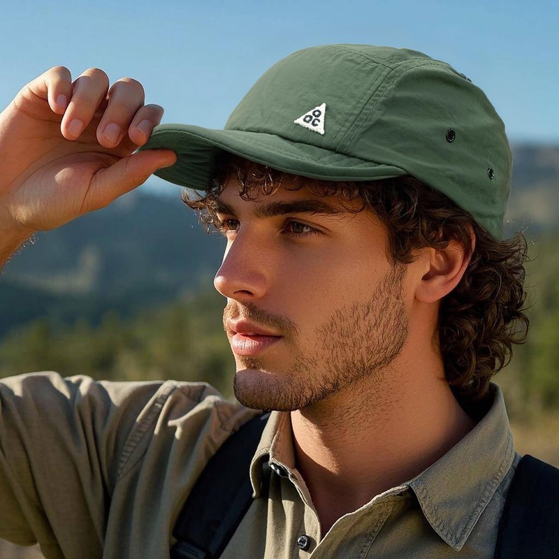 Clakllie Waterproof 5 Panel Baseball Cap Flat Brim Baseball Cap