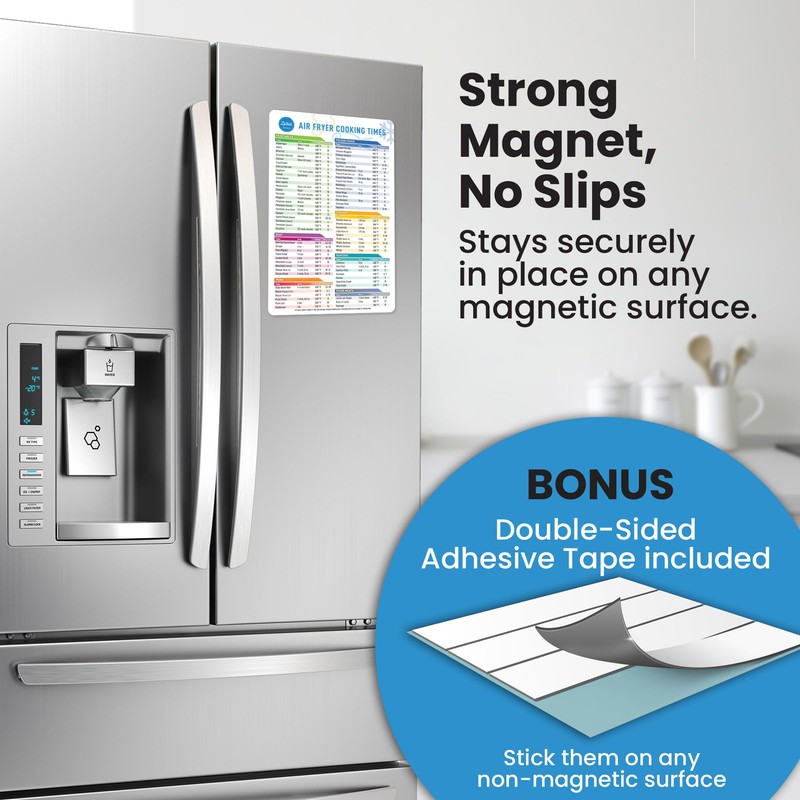 Air Fryer Magnetic Cheat Sheet Set - Air Fryer Accessories