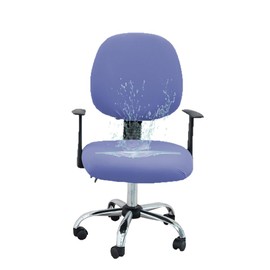 ACOFRR Office Chair Seat Covers Stretch Water Resistant Slipcovers with Elastic Bottom Universal Fit Computer Rotating Chairs,Chair Seat Cover+Backrest Cover,Machine Washable(No Chair)(Violet)