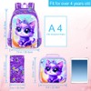 UFNDC 3PCS Cat Preschool Backpack, 16" Cute Moon Bookbag with