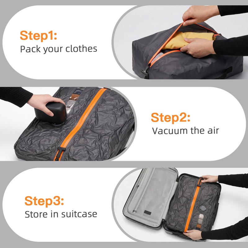 Roseek Travel Vacuum Bags With Pump, 2 Pack 22L Compression