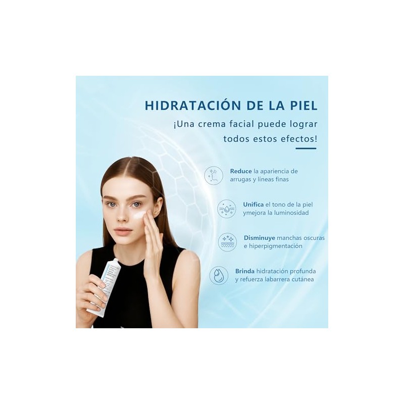 WEUD Crema Coreana Original, Crema Hidratante con Niacinamide, Centella Asitica,