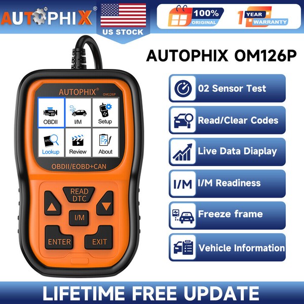 AUTOPHIX OM126P Professional Auto OBD2 Scanner Check Engine Code Reader