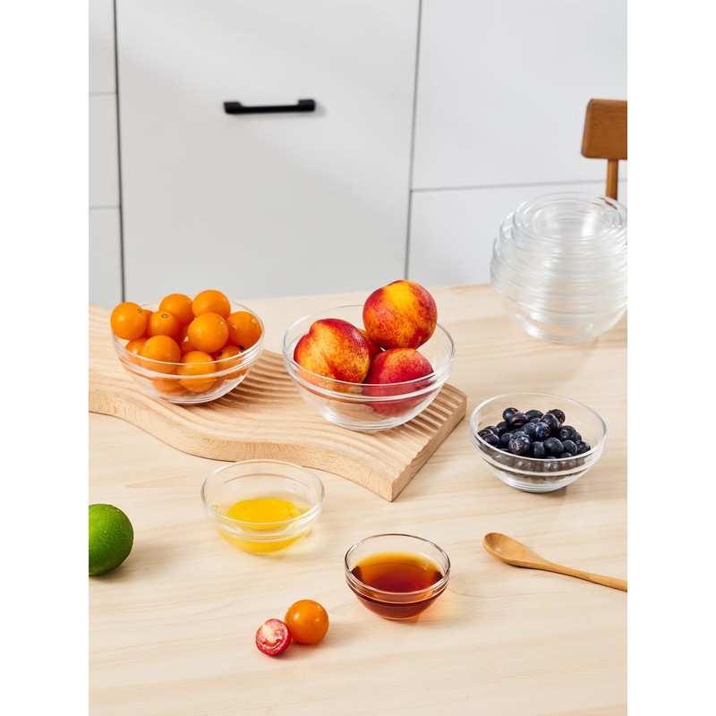 Sweejar 4.5 inch Small Glass Bowls Set, 12 oz Prep