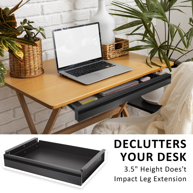 Under Desk Drawer For Desk 23.5 in, Pull out Storage