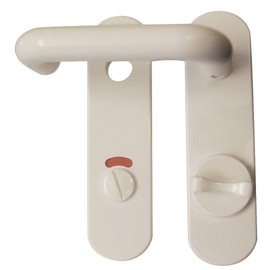 ALPERTEC Nylon Short Bathroom Furniture for Doors toilet door handle/Lever Door Handle Set Door Fittings Door Handle with Lock – White – 40131830 K1