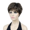 Lydell Short Straight Fluffy Full Synthetic Wigs with Bangs for