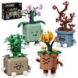 4 Pack Botanicals Cute Plants Building Set, 968PCS Flower Botanical Collection Building Toys for Home Office Décor Christmas Birthday