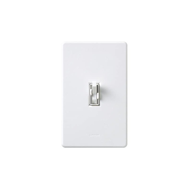 Lutron Toggler Quiet 3-Speed Slide-To-Off Fan Control, 1.5-Amp, Single-Pole/3-Way, AYFSQ-F-WH,