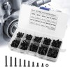 300Pcs M3 Black Button Head Hex Socket Screw Bolt Nut