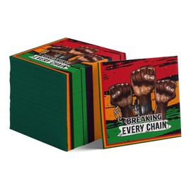 Ysqool 24/100 Pcs Black History Napkins, Black History Month Table Decorations Black History Month Napkins, Black History Month Party Supplies Black History Decorations Napkins (100, Multicolor)