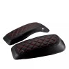 21ST Red Diamond Stitching Leather Saddlebag Lid Covers for Harley