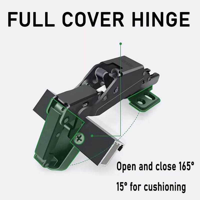 2 Pack Cabinet Door Hinges Full Overlay Soft Close Cabinet
