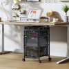Rolling Utility Cart with 3 Drawers, Craft Organizer and Storage