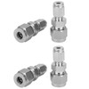 4Pcs Compression Tube Fitting Stainless Steel DoubleFerrule Converter Adapter(Ф4/Ф8 )