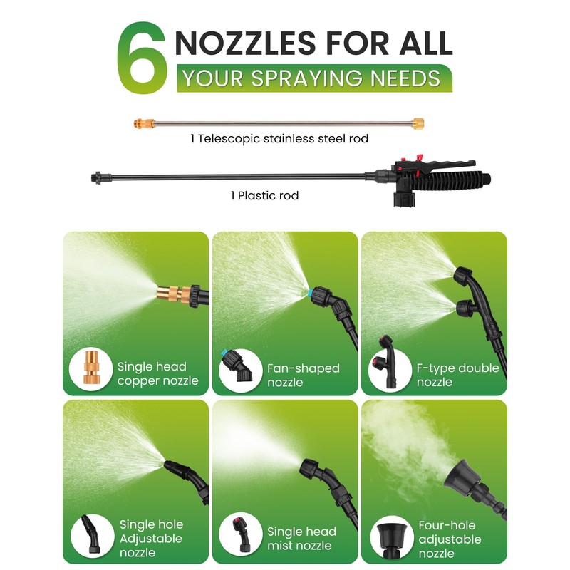 CENCANON 4Gallon Battery Powered Backpack Sprayer Electric Garden Pump Sprayer