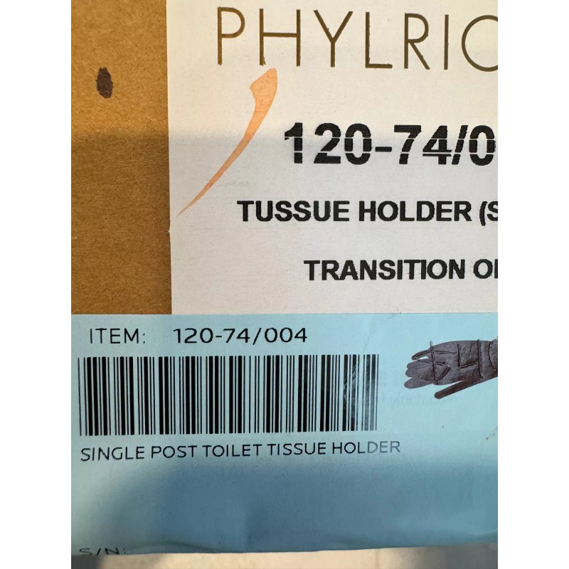 Phylrich 120-74/004 Transition Single Post Toilet Paper Holder SATIN BRASS