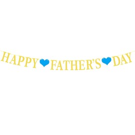Happy Fathers Day Banner Gold Fathers Day Banner for Fathers Day Decorations Home Office Walls Fireplaces Background Photography