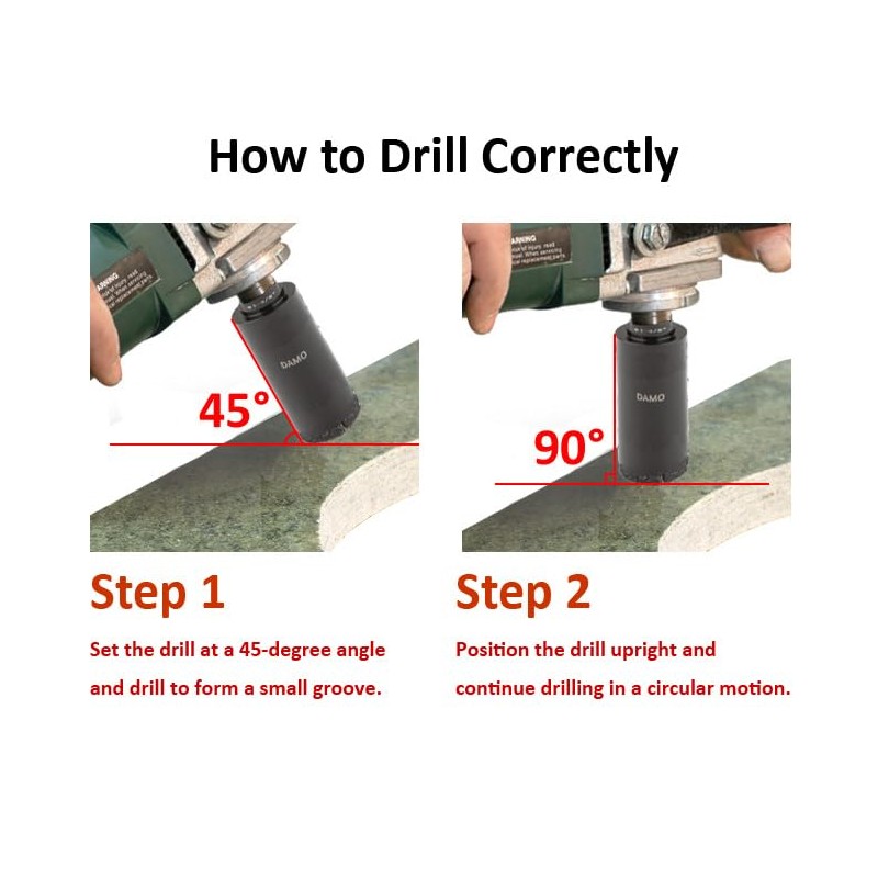 DAMO 7/8 inch Diamond Core Drill Bit for Porcelain, Ceramic,