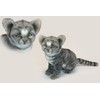 Sitting Grey Tabby Kitten Plush Soft Toy by Hansa 6576