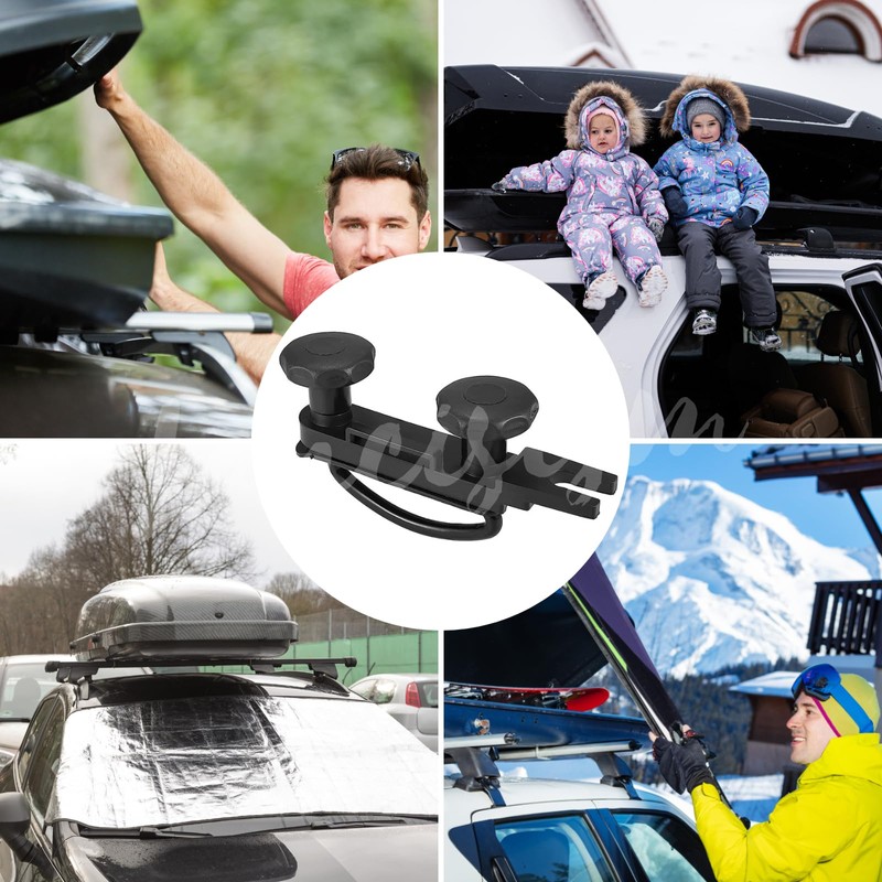 4 Pcs Roof Box U-Bolt Clamps, Upgraded Rooftop Cargo Carrier