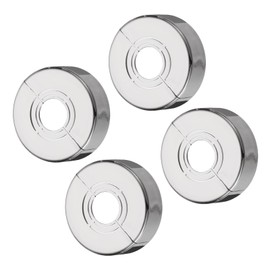 sourcing map 4pcs Shower Arm Flange 62mm/2.4" OD Escutcheon Plate ABS Round Plumbing Cover Plates for 20mm/0.8" Dia Water Pipe Faucet Decoration, Silver Tone