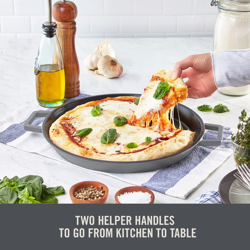 Zakarian by Dash 13 Inch Nonstick Cast Iron Dual Handle