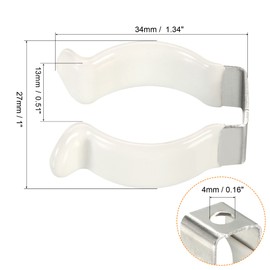 MECCANIXITY T8 U Clip Holder Bracket for LED Light Bulb Mounting Bracket Support Thicken Stainless Steel Fluorescent Tube Holder Lighting Accessories, Pack of 12