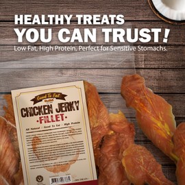 Gootoe Chicken Fillet Jerky Dog Treats – All Natural, Hypoallergenic & Grain-Free, High-Protein, Healthy, Easily Digestible, Reseal Value Bag, 1 lb (Pack of 1)