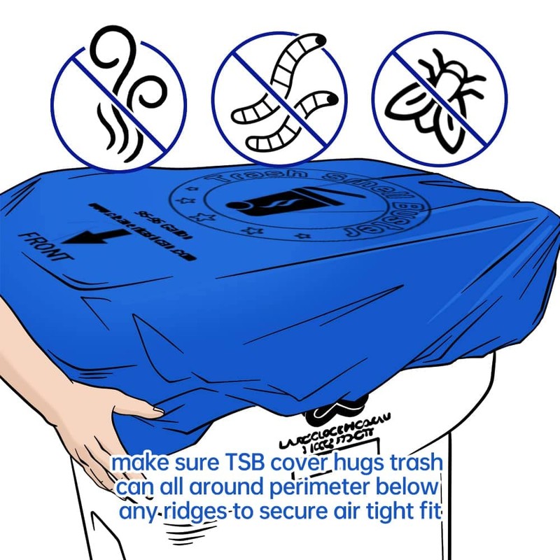 trash smell buster | Odor Eliminating Trash Can Cover for