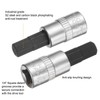 sourcing map 7pcs H6 Hex Bit Socket 1/4" Square Drive
